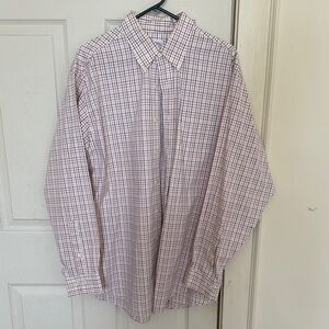 Brooks Brothers Men's Checkered Button-Down Shirt - White and Red